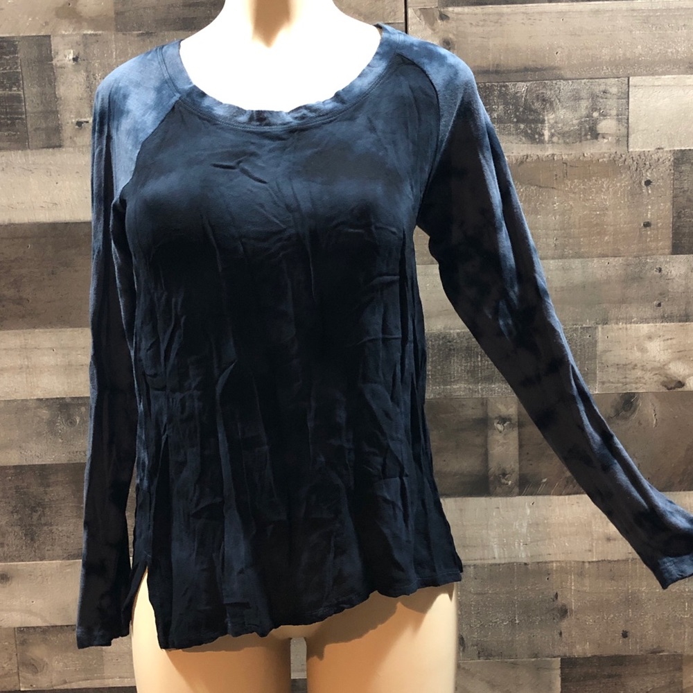 XCVI Tie Dye Long Sleeve Hi-lo Blouse Size Small